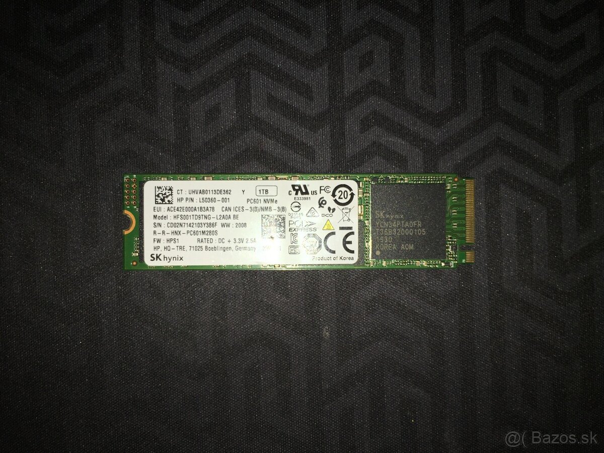 1TB NVMe SSD - SK Hynix PC601 - M.2 2280 Gen3 - viac ks