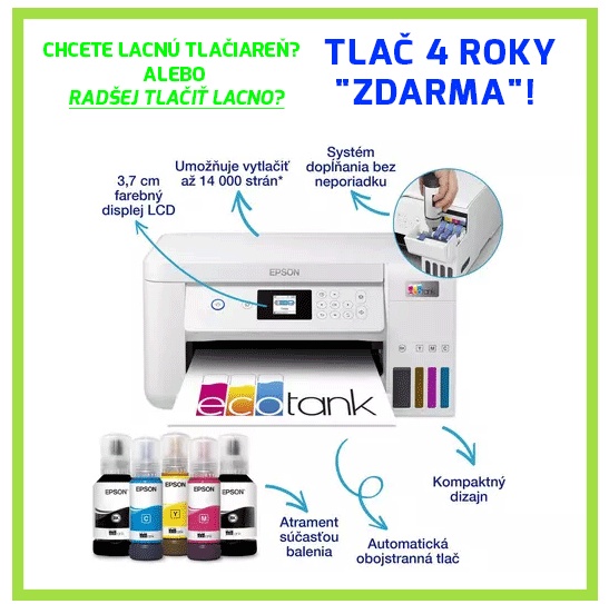 Epson Ecotank L4266 All in one, tlač, kopírovanie skenovanie