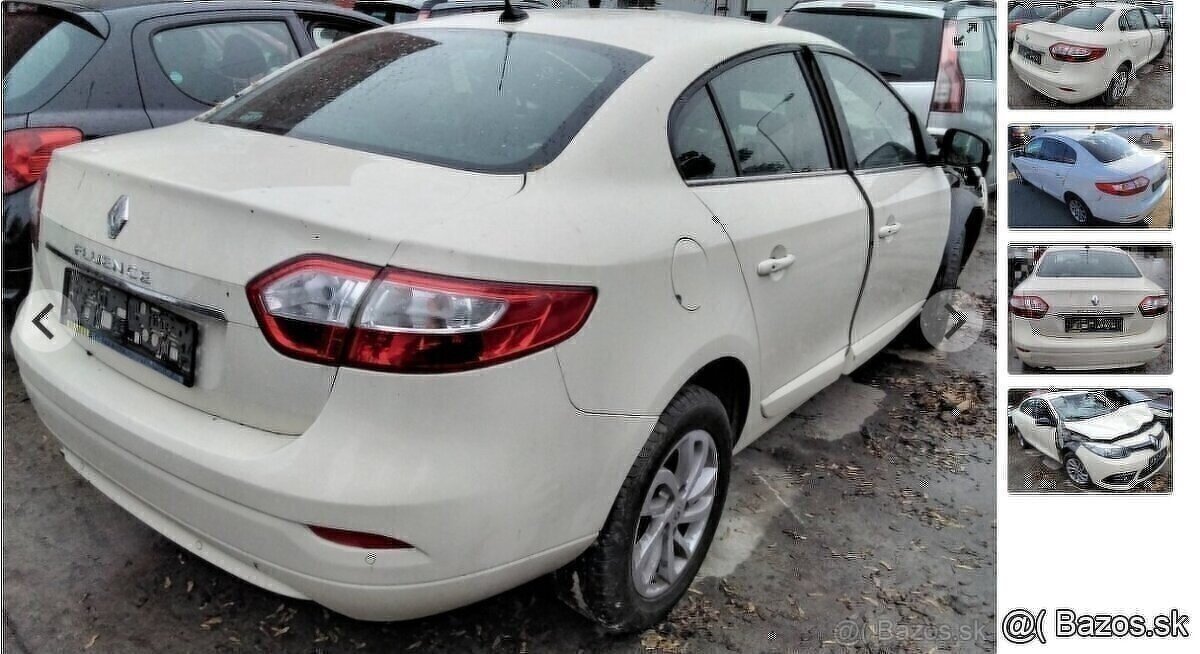 RENAULT FLUENCE 1.6 2015 predám DVERE, MOTOR H4MD7, MASKA,