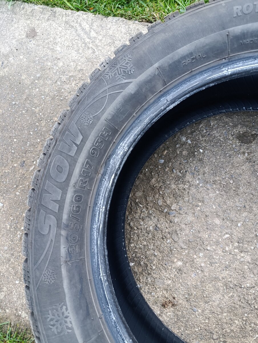 Predám zimné pneumatiky 205/60R17 93H