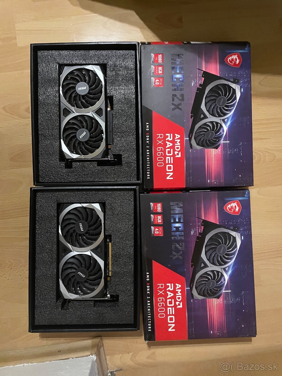 MSI AMD Radeon RX 6600 MECH 2X 8GB GDDR6 Graphics Card