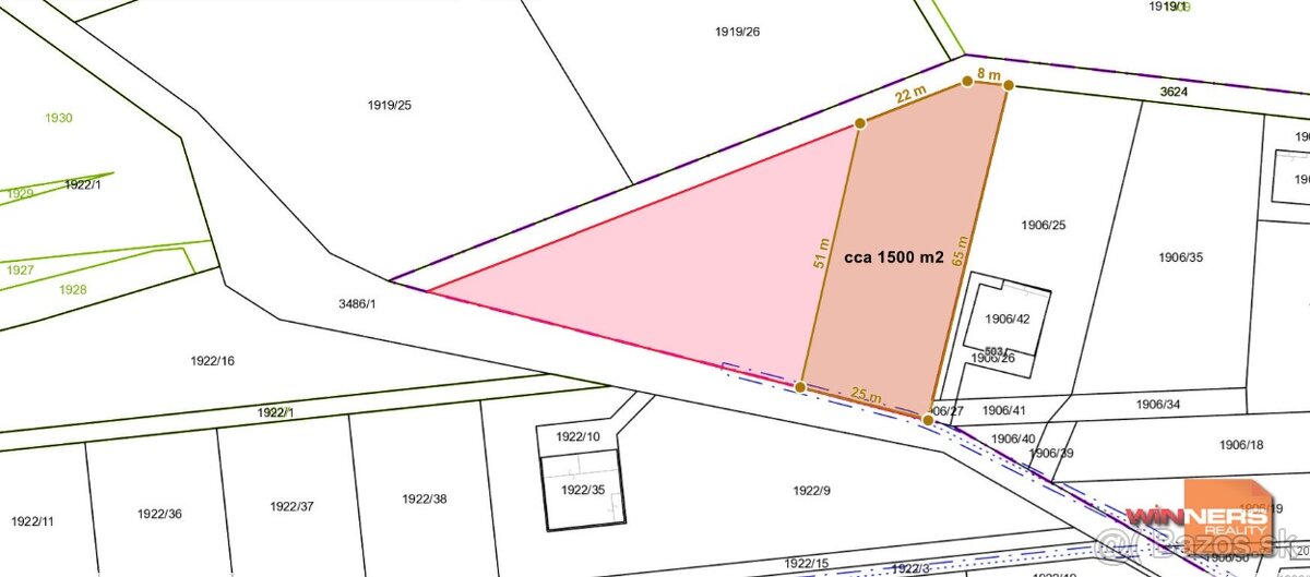 Stavebný pozemok 1500m2 na predaj Oravská Jasenica Námestovo