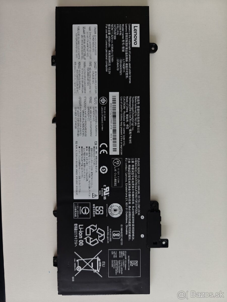 Lenovo ThinkPad T480s bateria