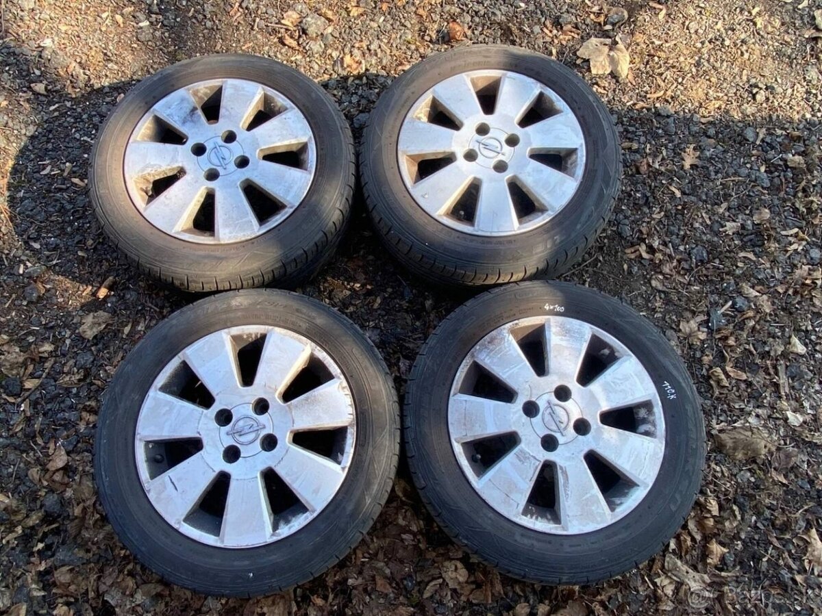 110. sada letní kola 185/60 r15 4x100 Opel