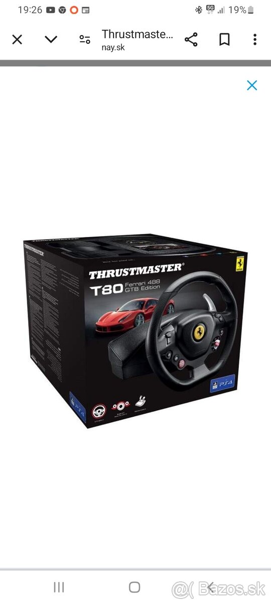 Volant thurstmaster+hra gran turismo sport