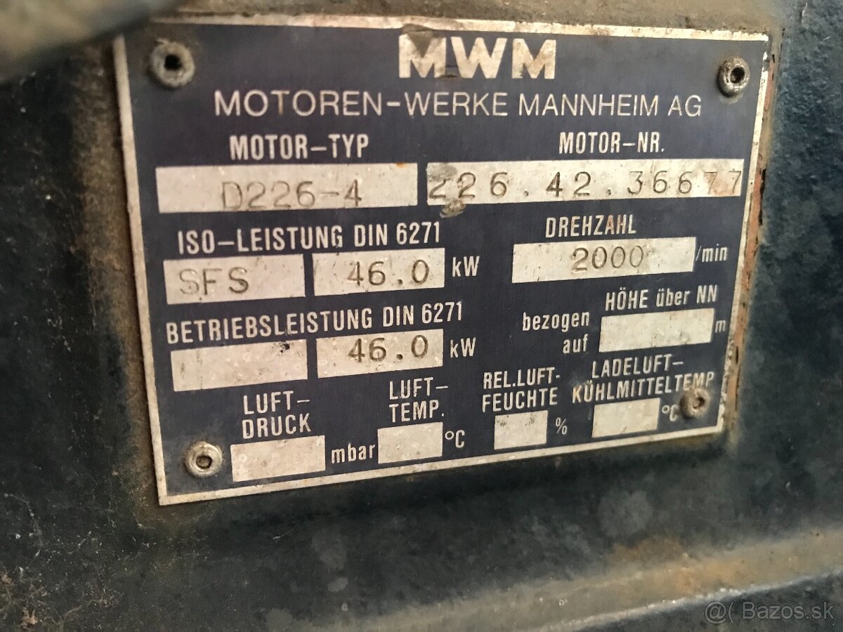 Motor MWM diesel + Hydromatik