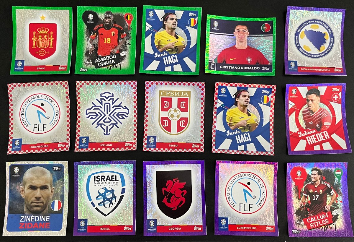 TOPPS EURO 2024 paralelne samolepky