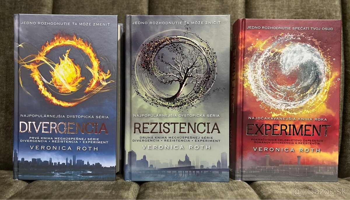 Knihy: Divergencia, Rezistencia, Experiment (Veronica Roth)