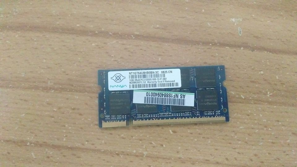 RAM DDR2 1GB 667 MHz do notebooku