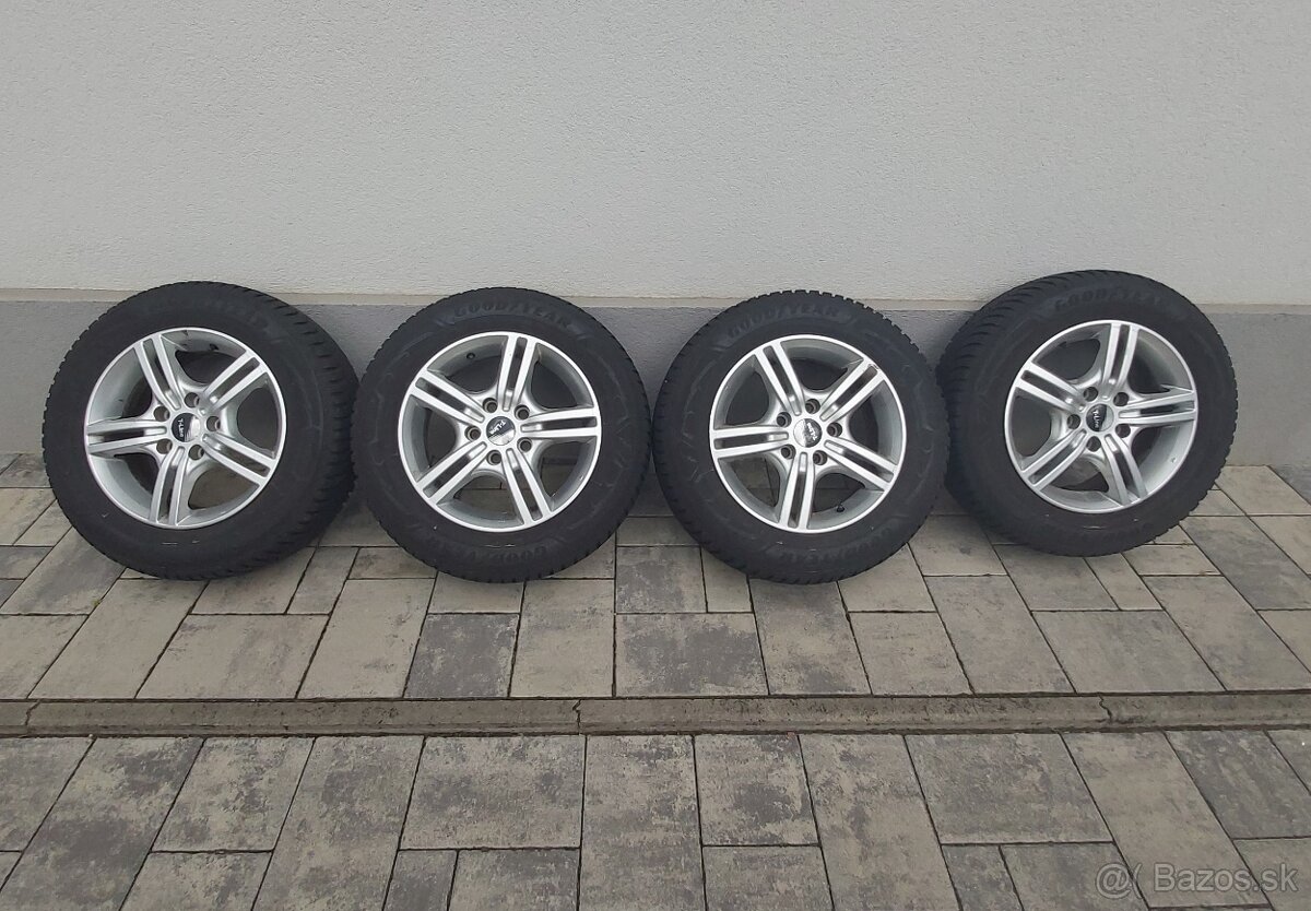 Disky 195/55 R15 + zimné pneu 22/22 Goodyear