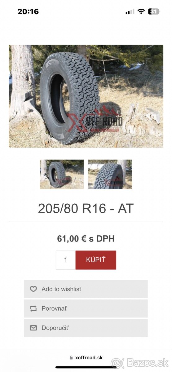 offroad protektory 2ks 205/80 r16 allterrain