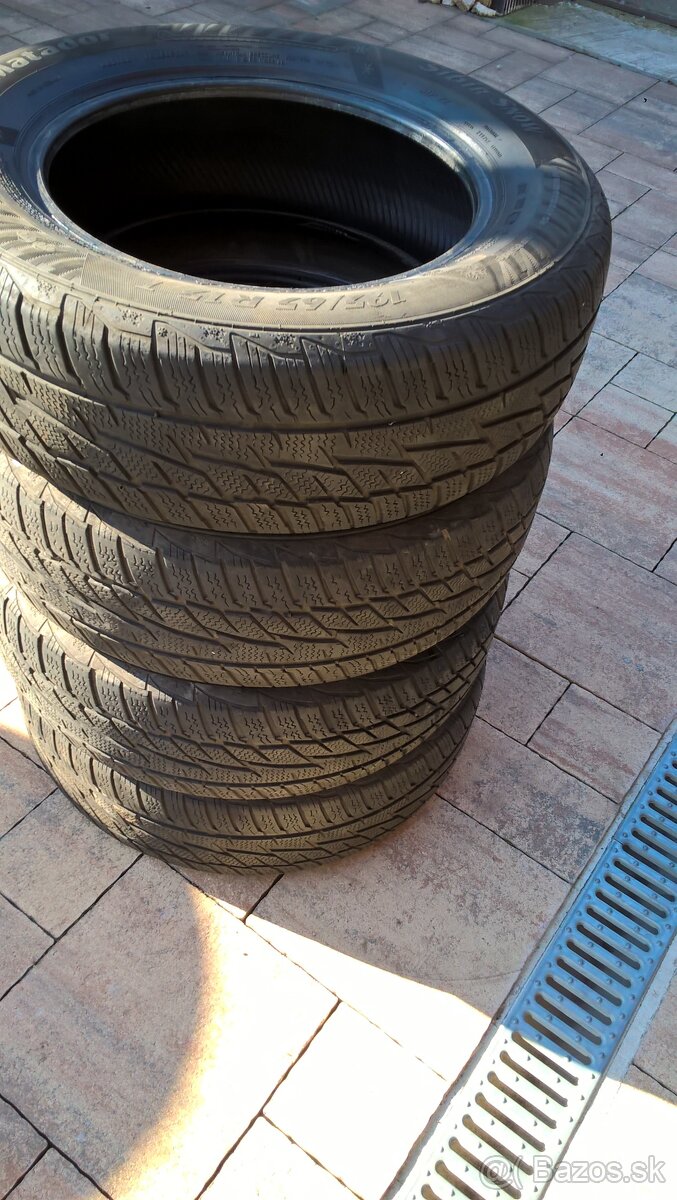 4 ks ZIMNÉ 195/65 R15 91T cca 5mm rok 2019 LEN 49,99 €/sada