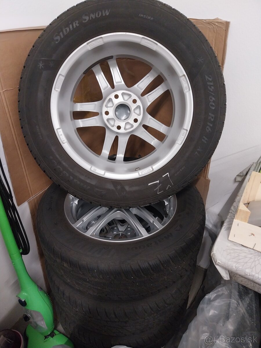 Elektróny 6Jx16H2 na zimných pneumatikách 215/60 R16