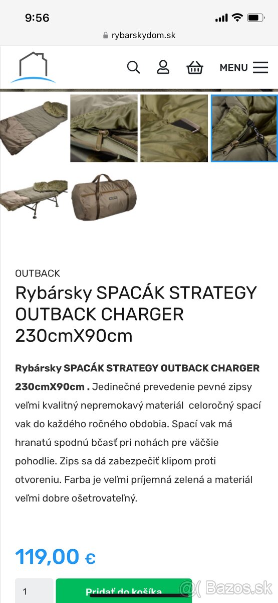 Predám Rybársky SPACÁK STRATEGY OUTBACK CHARGER