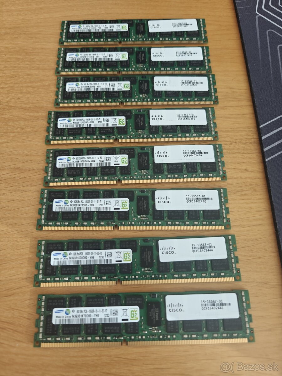 8GB 2Rx4 PC3L 10600R DDR3 ECC Ram