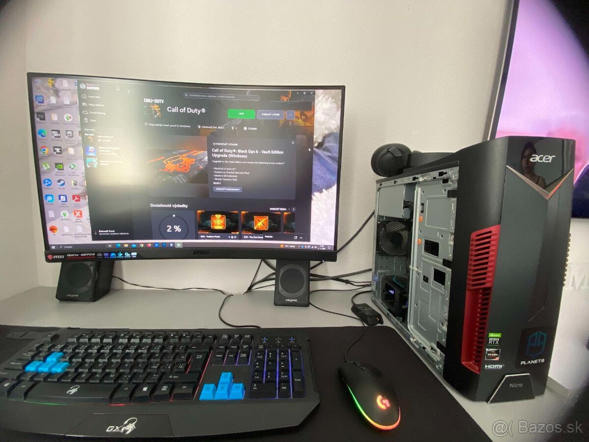 Acer Nitro N50-110 Gaming + Monitor MSI OPTIX G27C4