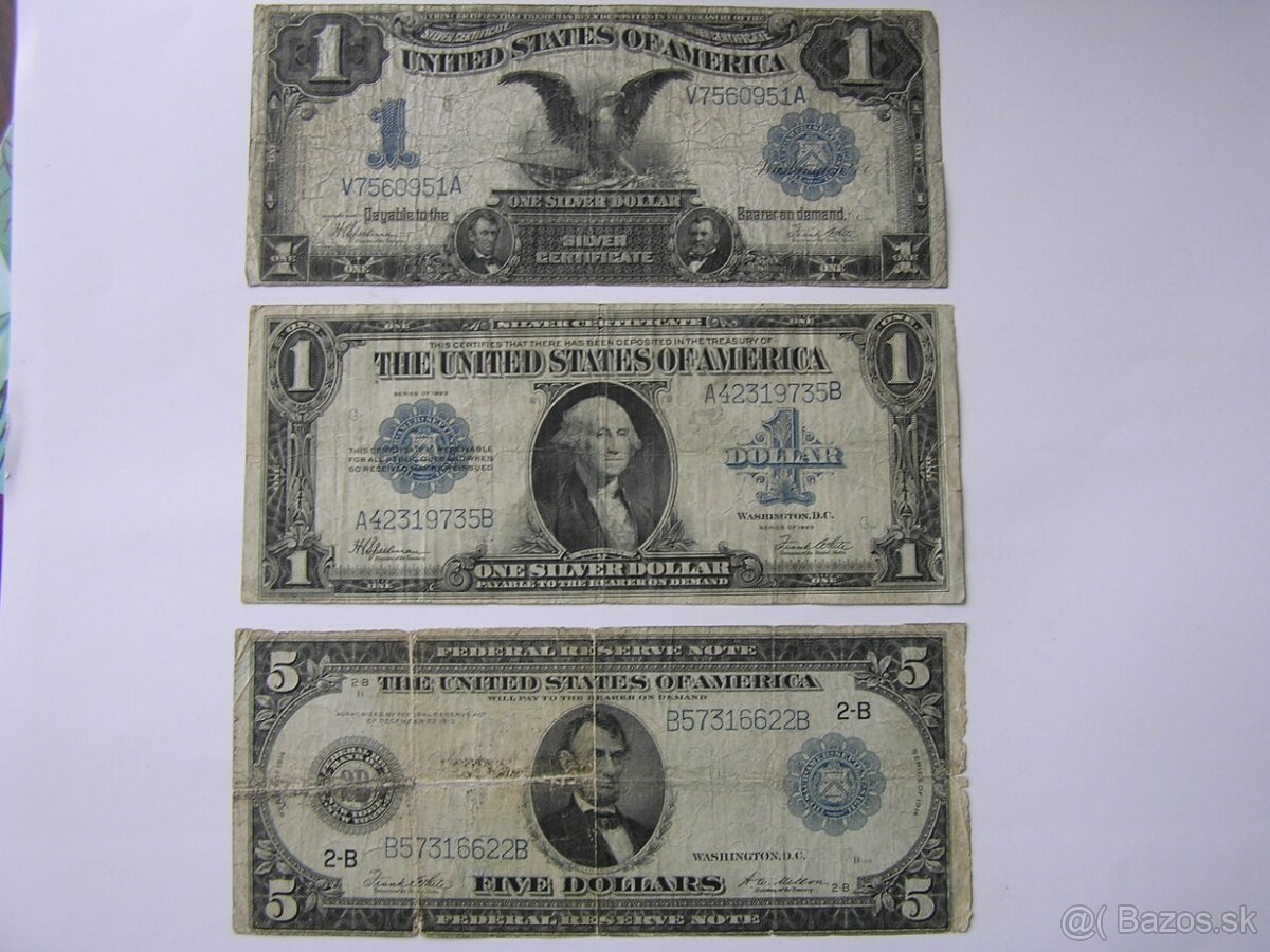 VZÁCNE USA DOLÁRE-SILVER CERTIFICATE_VELKÉ BANKOVKY