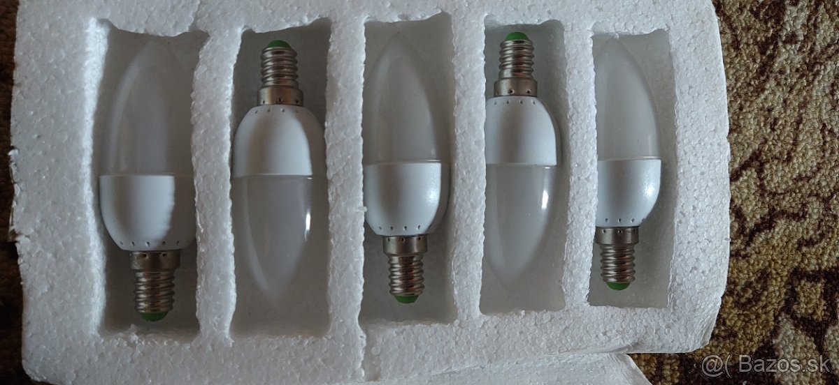 9x 3W LED teplá biela E14 s tlmením