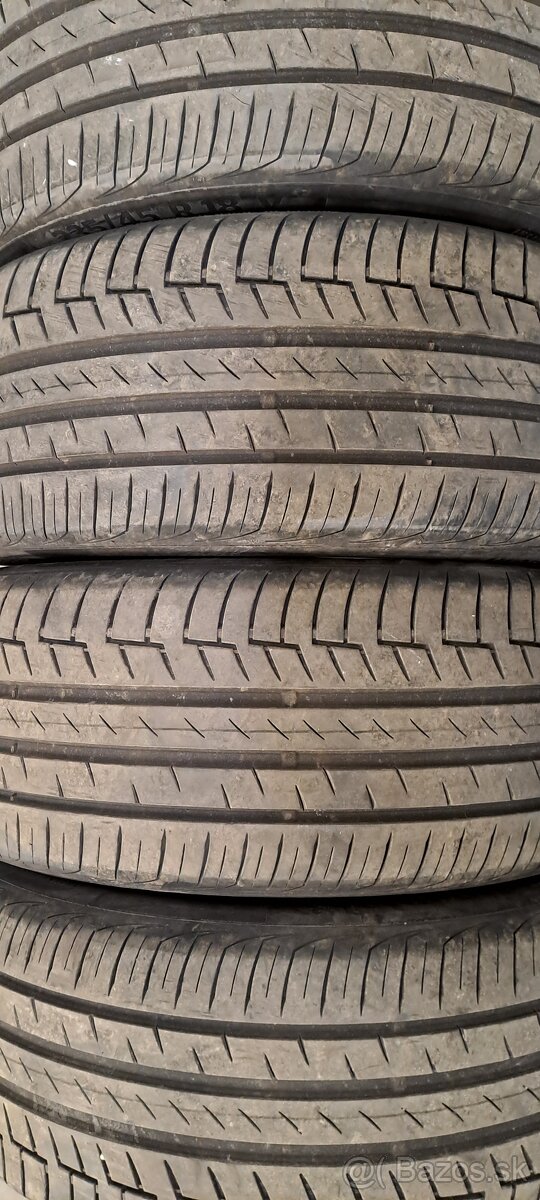 Predám 4ks jazdené letné 235/45r18-94V Continental