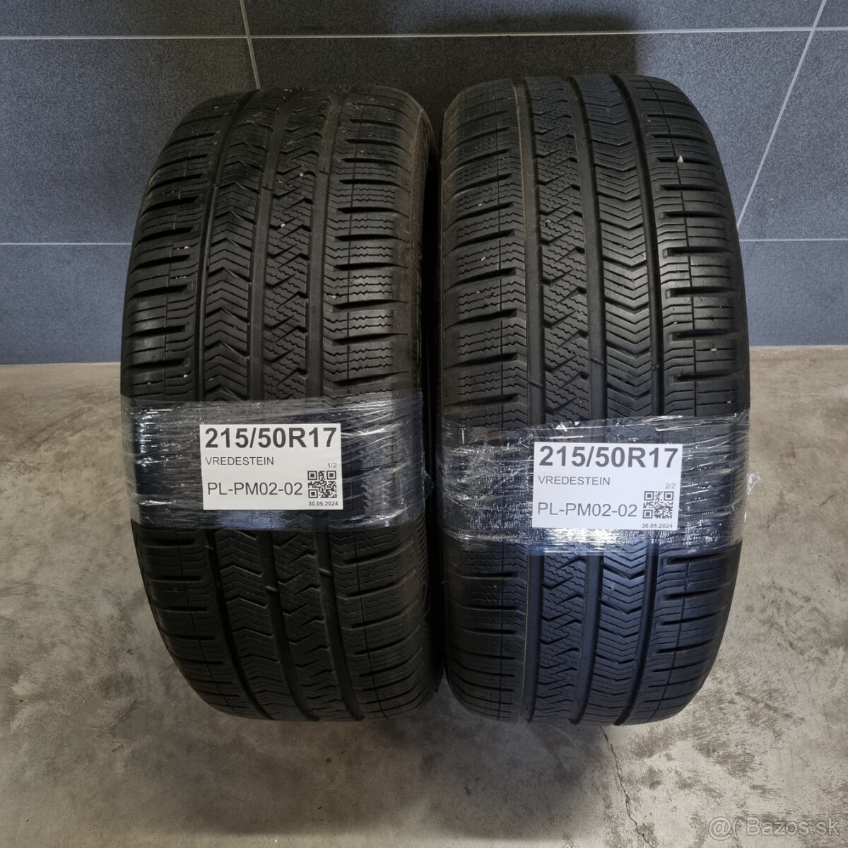 215/50 R17 VREDESTEIN pár letných pneumatík