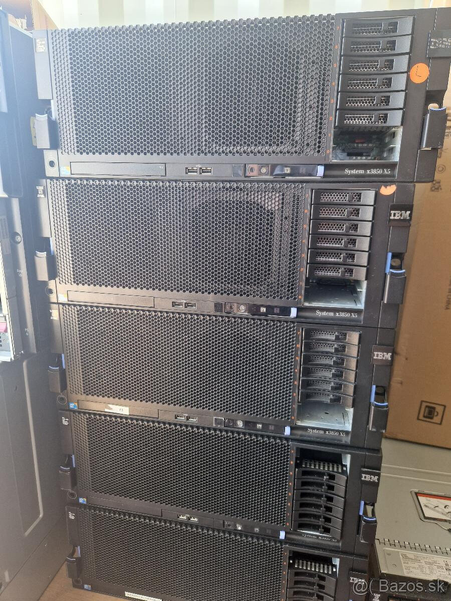 5 kusov IBM x3850 x5 - 256GB RAM, 4x Xeon E7 4860