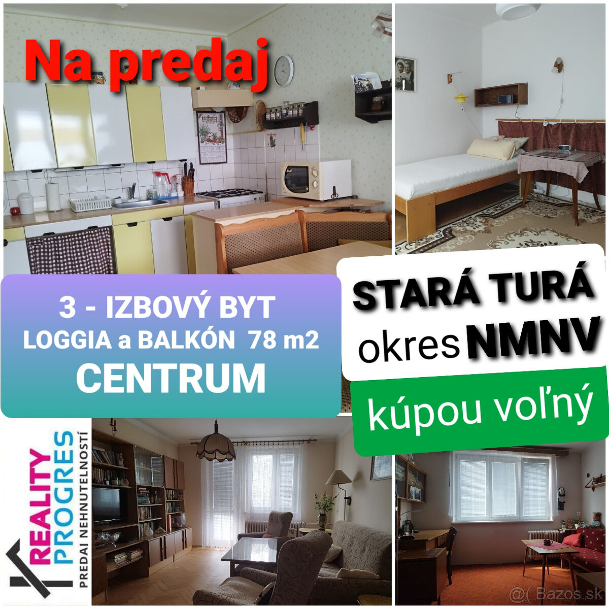 3 IZBOVÝ BYT s LOGGIOU a BALKÓNOM CENTRUM STARÁ TURÁ - NMNV