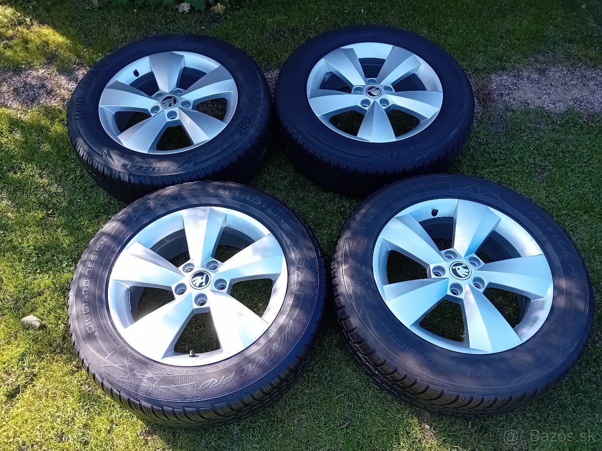 17"ALU 5x112 orig ŠKODA KODIAQ + zimné 215/65 r17