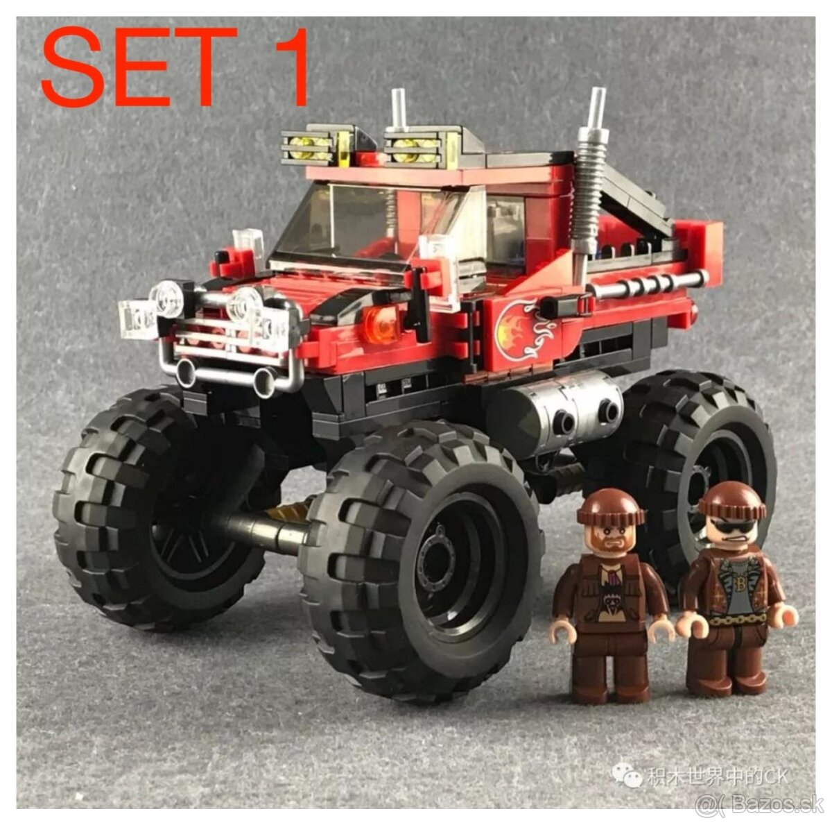 Monster truck + figúrky - typ lego - nové, nehrané