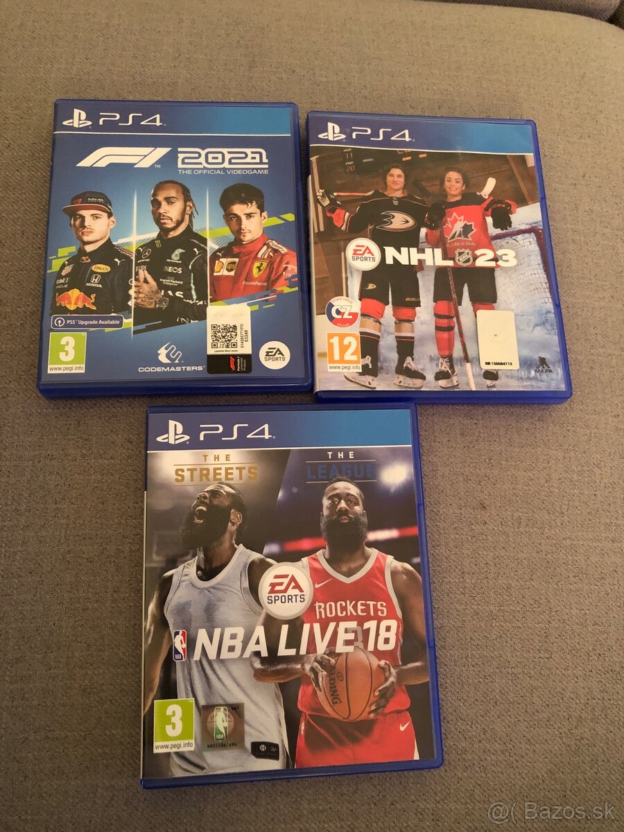 Nhl 23, F1 2021, Nba live 2018 Ps4