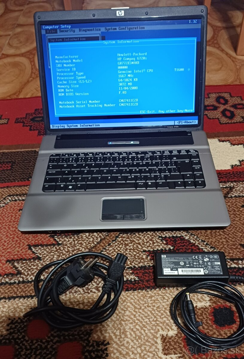 Predam HP 6720s bez hdd