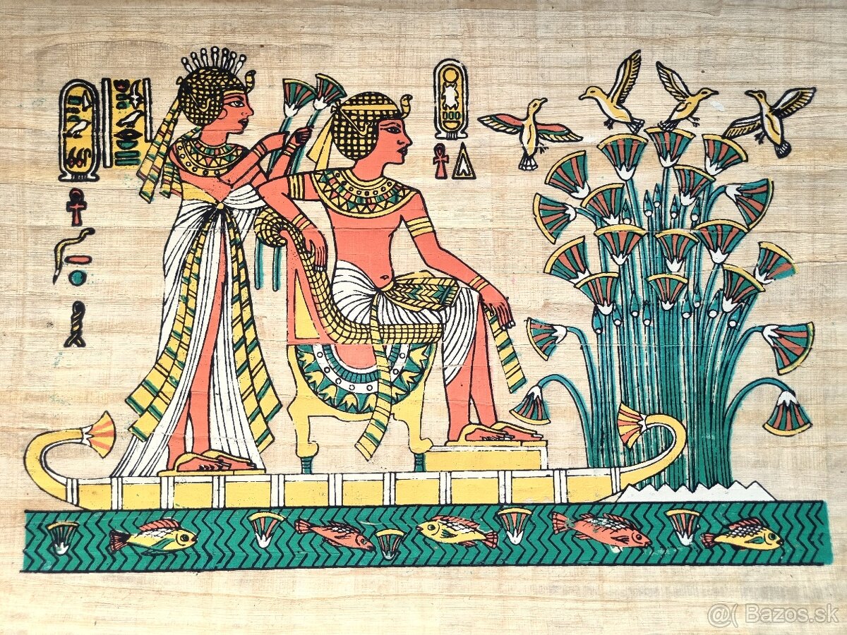Egyptský obraz na papyruse