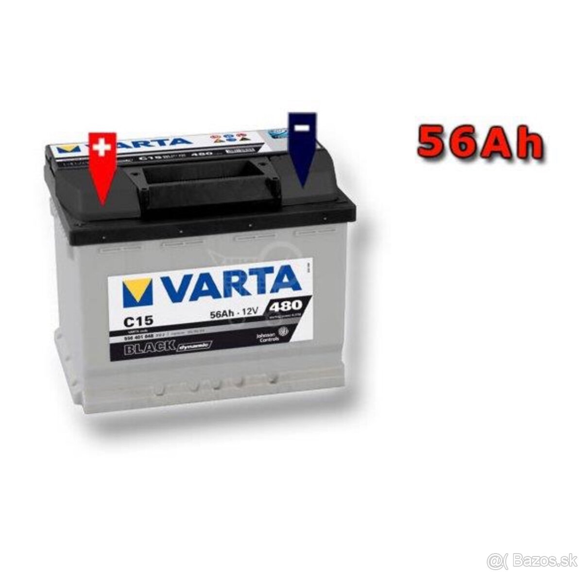 Varta 56Ah pol L, s.p.480A,BLACK dynamic