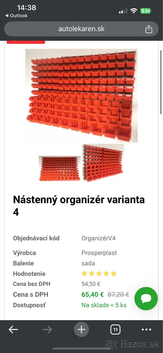 Nástenný organizér