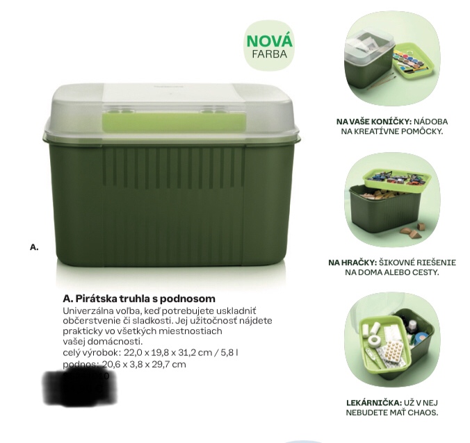 Pirátska truhla 7,3 l Tupperware