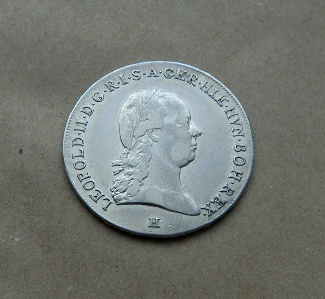 Predám 1/2 toliar 1791 H Leopold II.