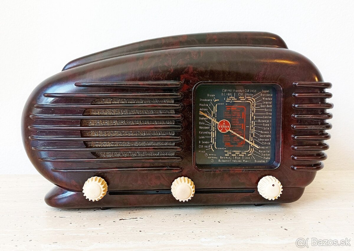 Art Deco starožitné rádio Talisman se želvinovým vzorem - Česká ...