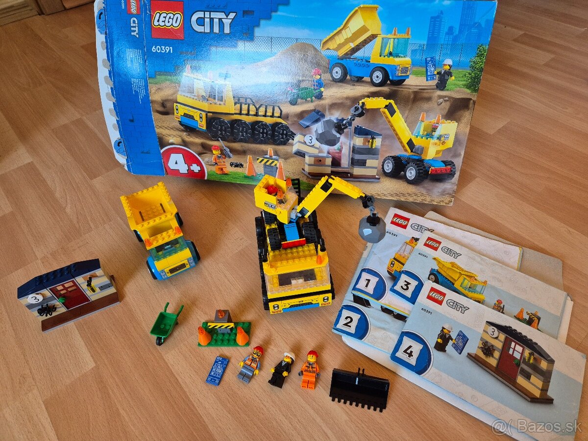 LEGO City 60391 Stavebná dodávka a demolačný žeriav