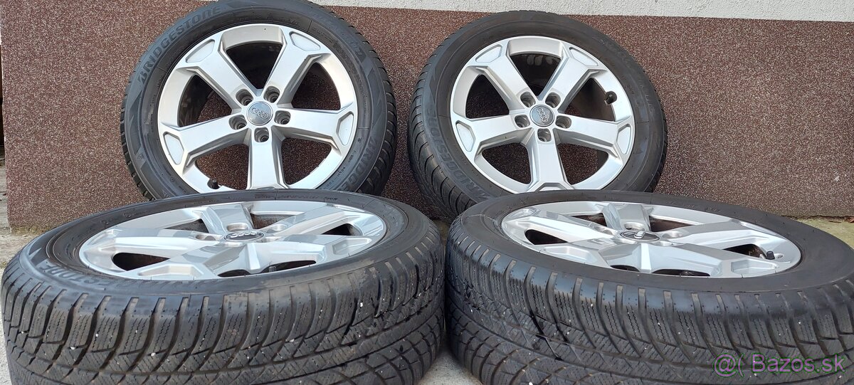 Alu Audi 5x112 a zimné Bridgestone Blizzak 215/55 R17