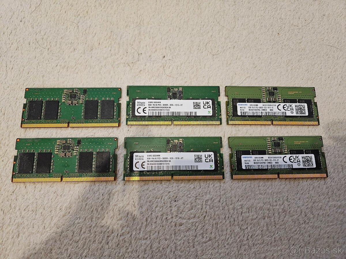 Pamäte ram do notebooku DDR5 2x 8GB