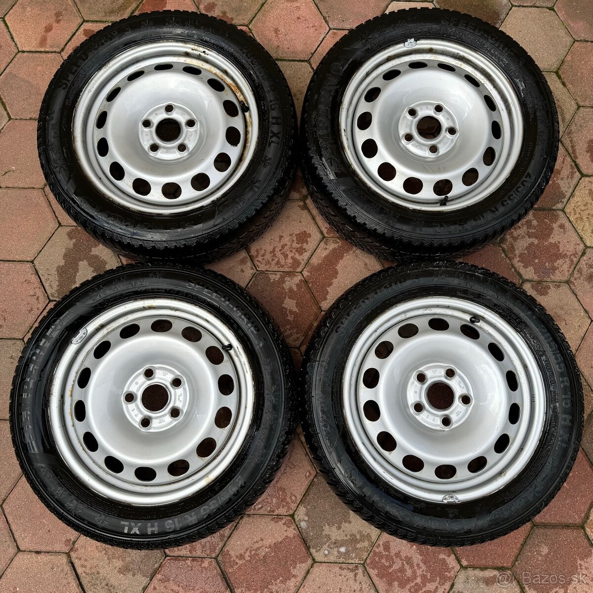 Plechové disky original VW r16 5x112 + zimné pneu