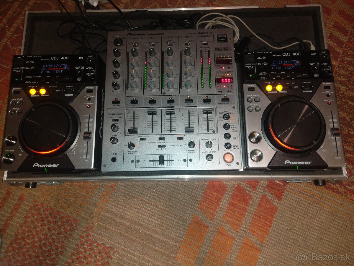 Predám kompletný Pioneer rack 2x cdj400  a mix djm600