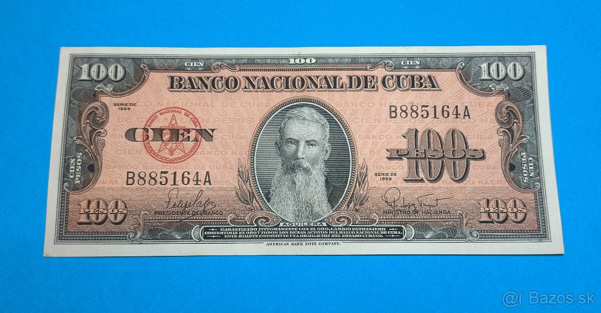 Bankovka KUBA - 100 Pesos 1959