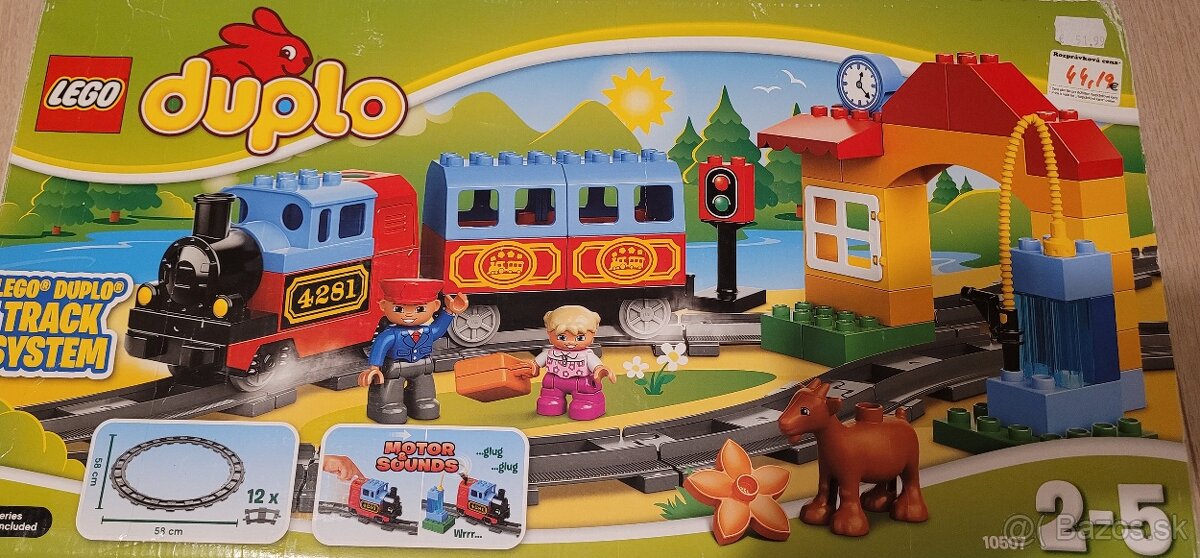 LEGO DUPLO vláčik 10507 + LEGO DUPLO kolajnicový set 10506