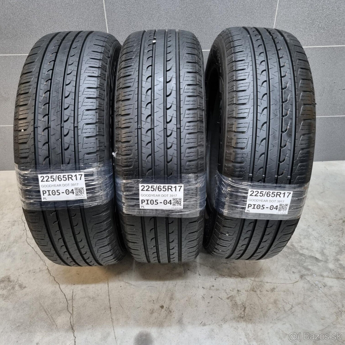 Letné 3ks pneumatiky 225/65 R17 GOODYEAR DOT3917