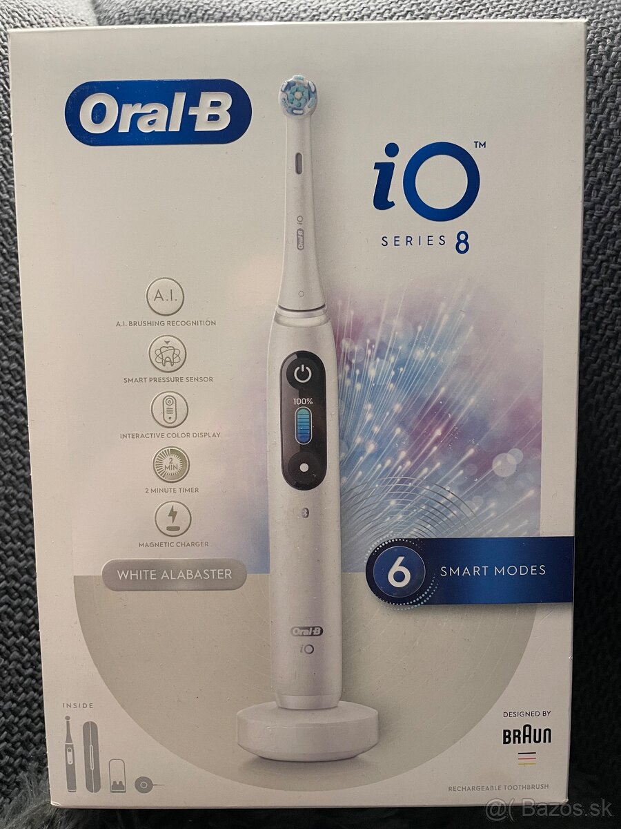 Elektrická zubná kefka OralB iO series 8 white alabaster