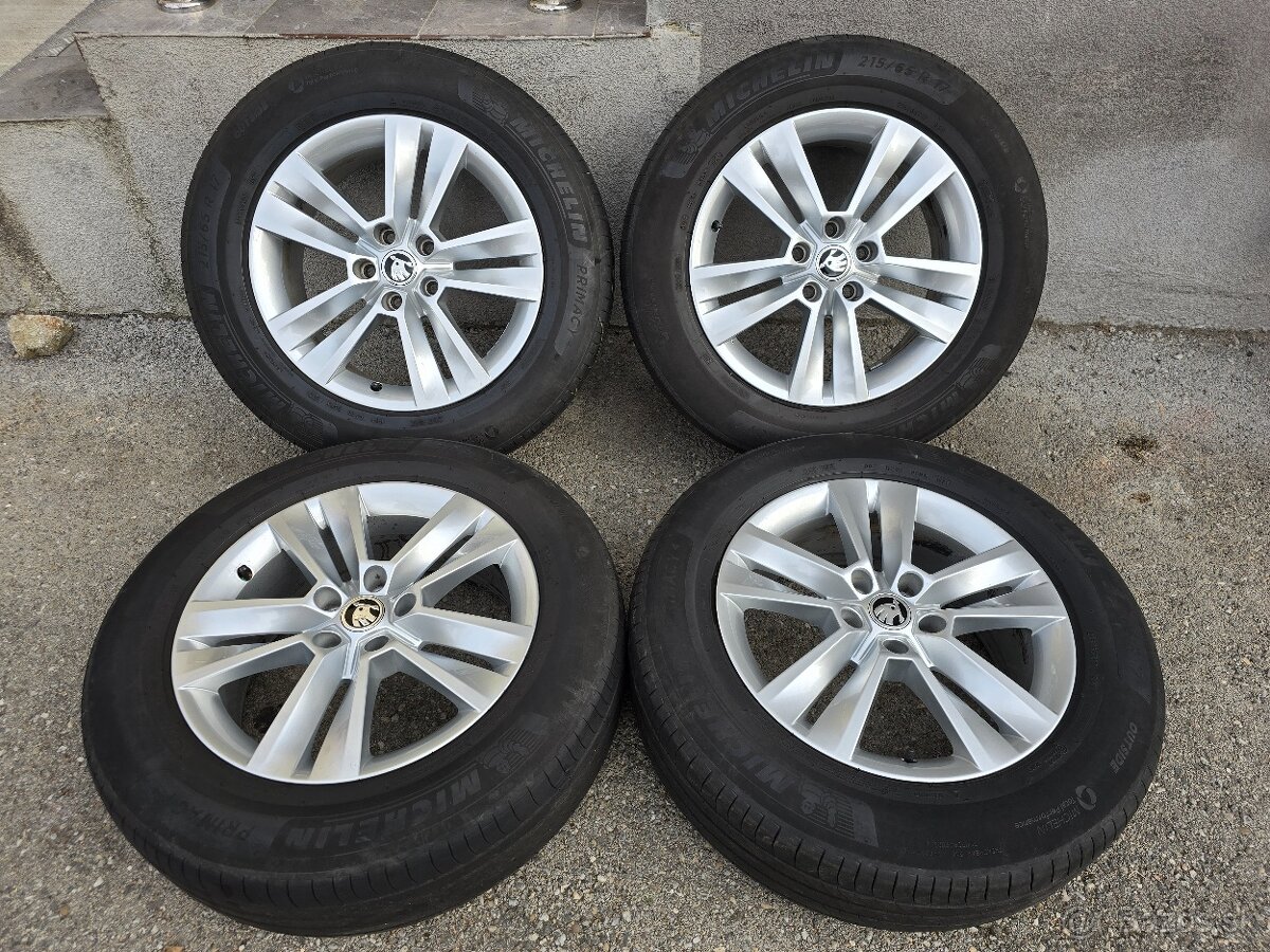 Letné kolesá Škoda Mytikas 5x112 R17 215/65/17 Kodiaq Tiguan