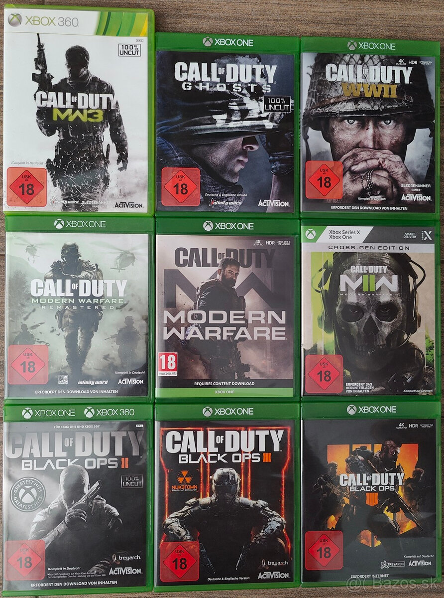 Hry Call of Duty na XBOX, aj SteelBook