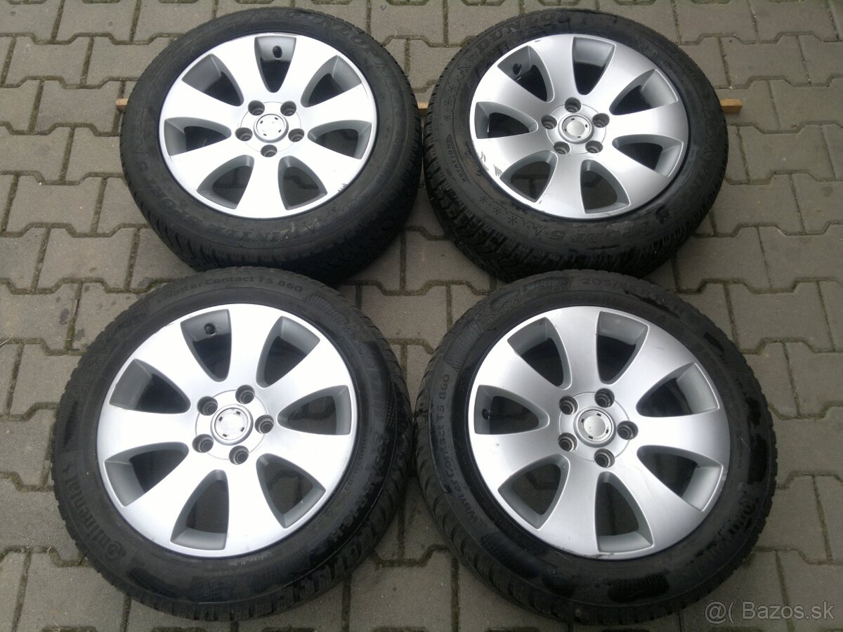 Elektrony Skoda Superb 5x112 r16, zimne pneu. 205/55 r16