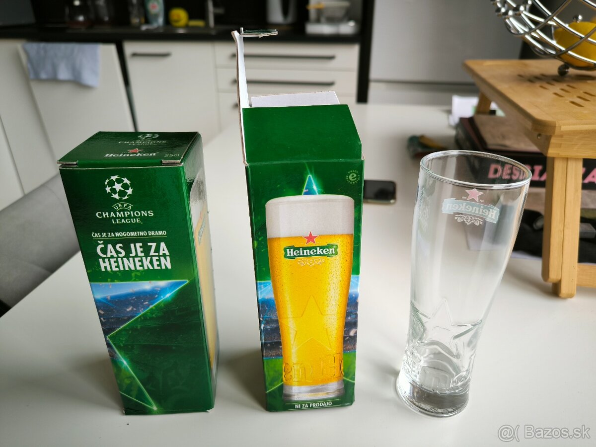 Pivné poháre Heineken