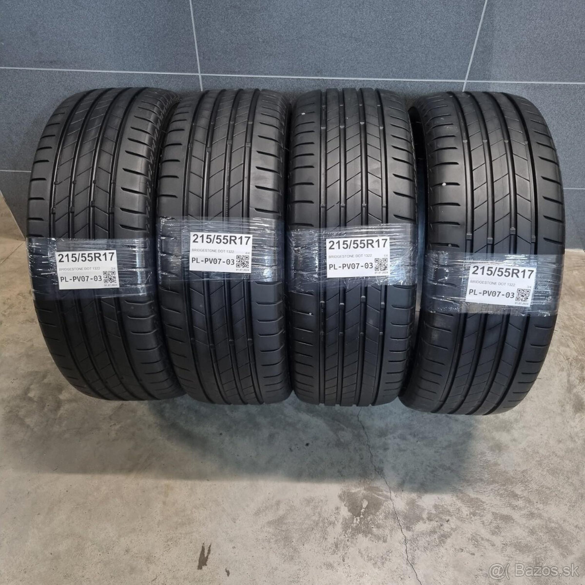 Letné pneumatiky 215/55 R17 BRIDGESTONE DOT1322